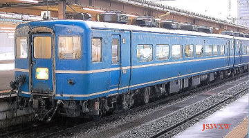 JR北海道　急行「はまなす」�F号車　ｽﾊﾌ14形500番台